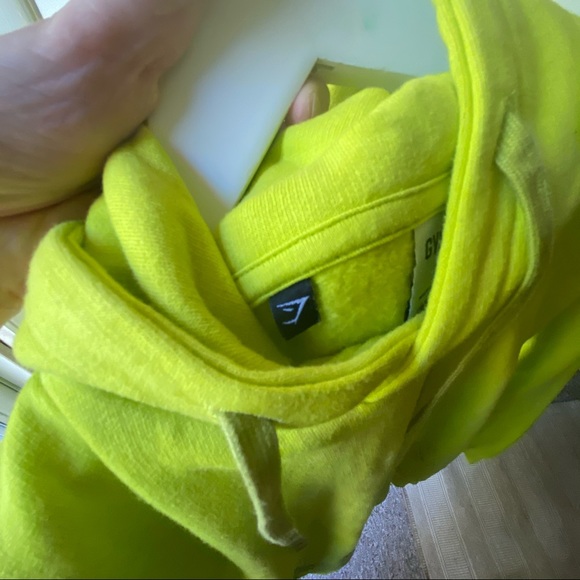 Gymshark Lime Oversized Training Hoodie sz Small - Picture 11 of 12